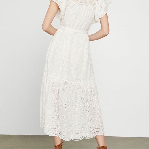 BCBGMaxAzria Eylete Ruffle MiniDress-Off White New - Picture 4 of 11